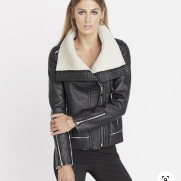 Dynamite Sherpa Moto Jacket Size Medium